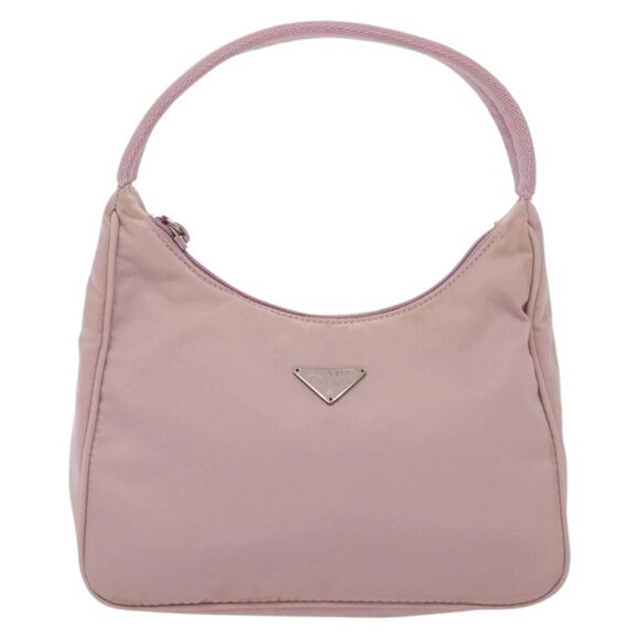 PRADA Accessory Pouch Nylon Pink Silver Auth - Picture 1 of 15